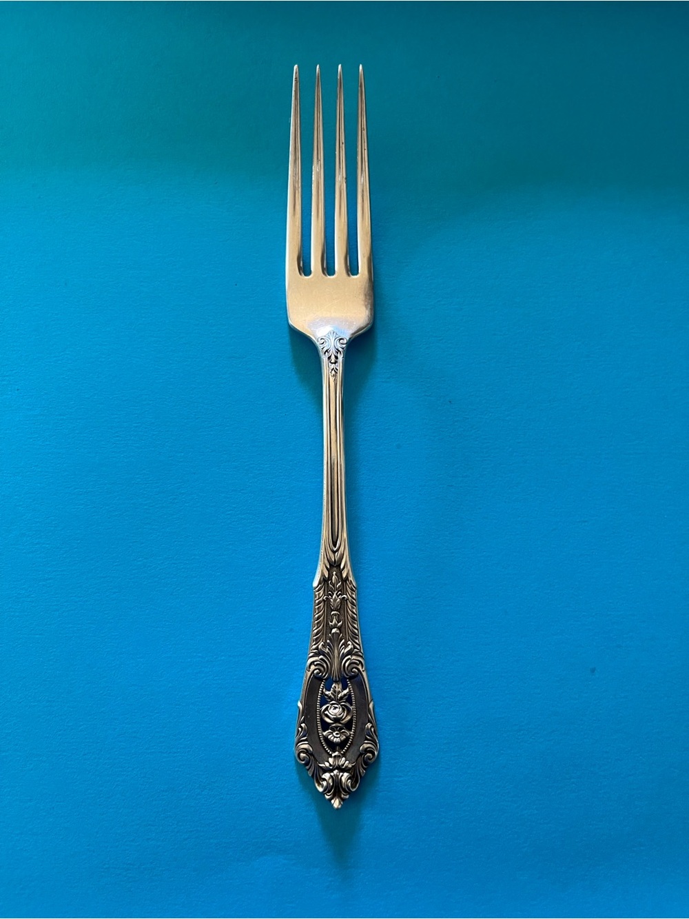 Wallace Silversmiths Silver Ornate Pattern Dinner Fork